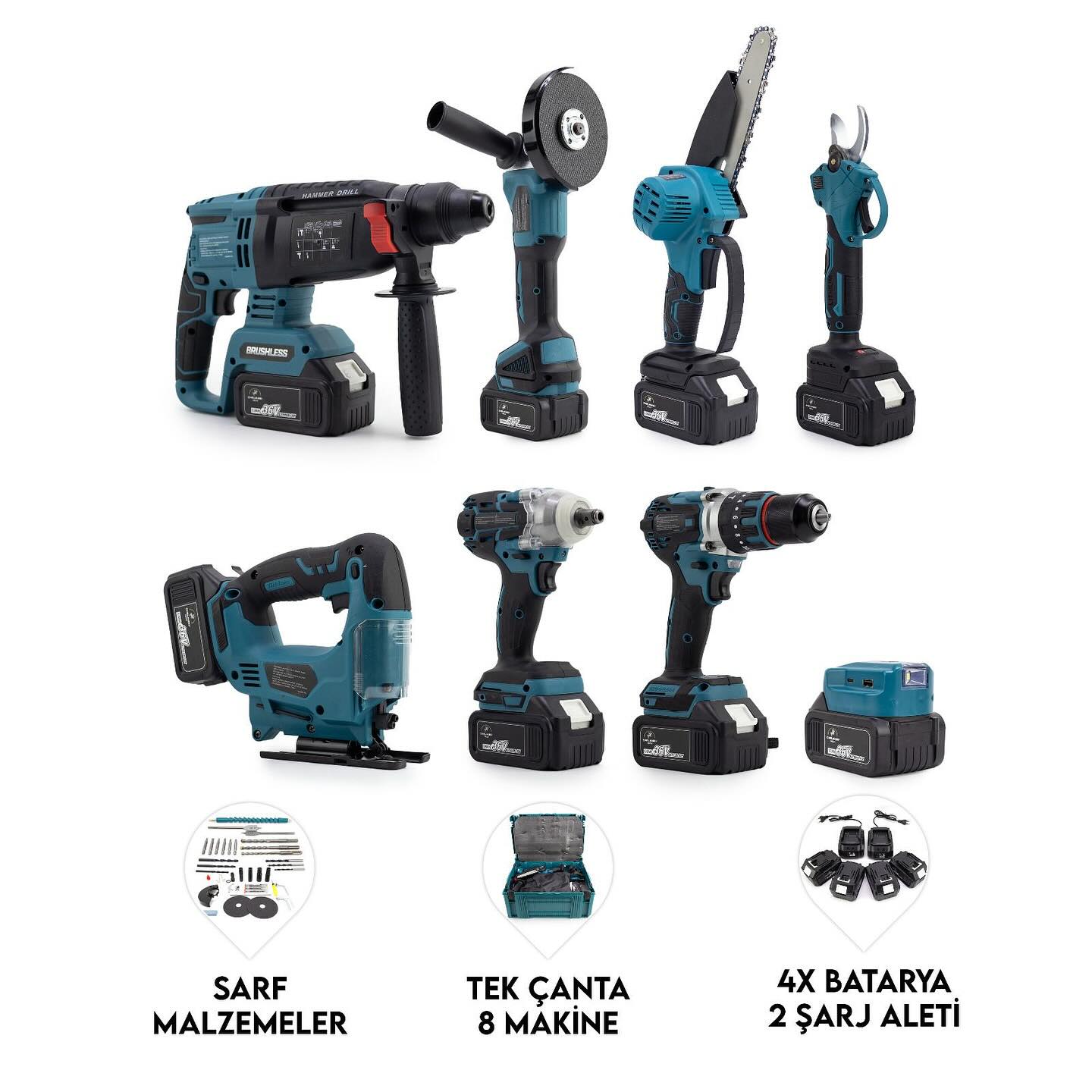 Dawreek Tech Profesyonel Akülü Alet Seti